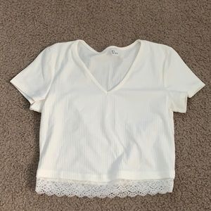 white shirt lace